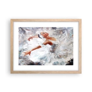 Poster în ramă de stejar deschis - Moale și ușoară ca tulul - 40x30 cm