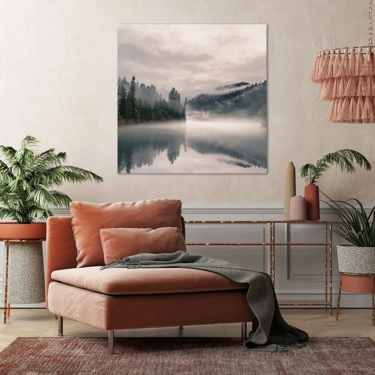 Tablou pe pânză - În reverie, în ceață - 30x30 cm