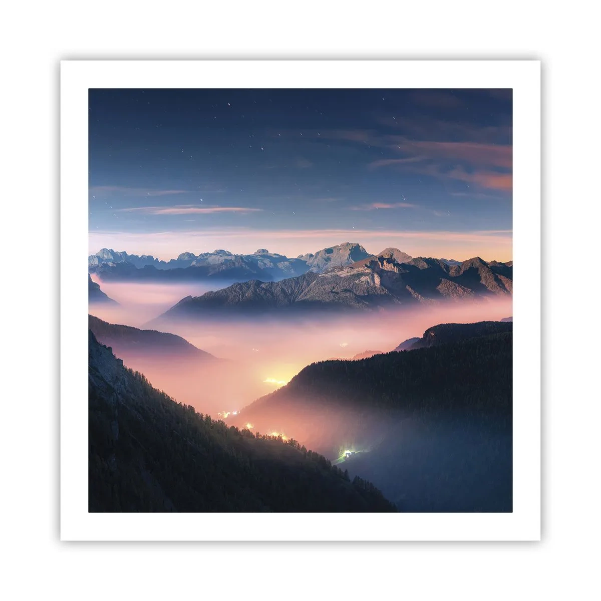 Poster - Lumină în văi - 60x60 cm