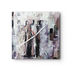 Ceas de perete - Ceas pe sticlă - Cei trei misterioși - 30x30 cm