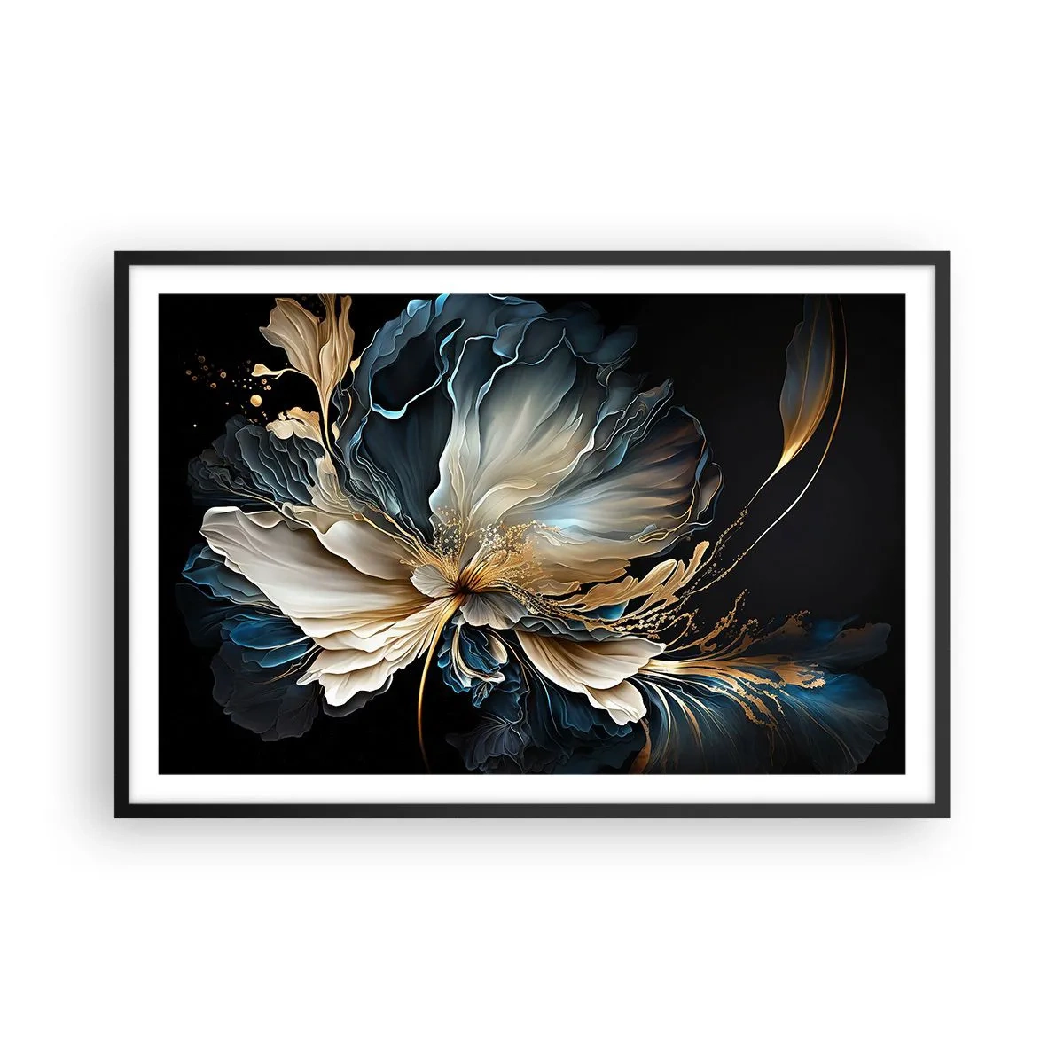 Poster în ramă neagră - Povestea unei flori de iubire - 91x61 cm