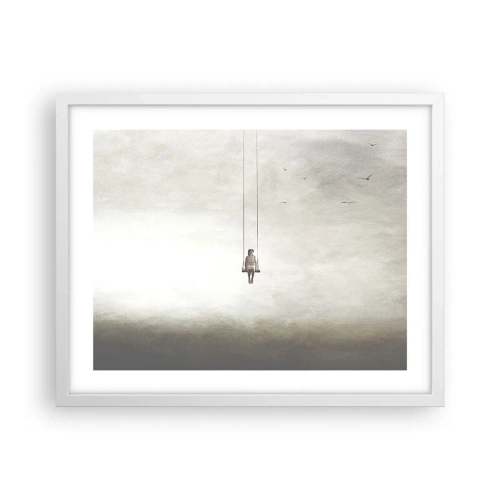 Poster în ramă albă - Copilul din noi - 50x40 cm