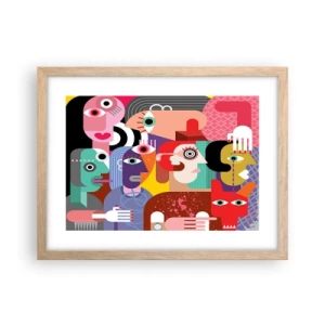 Poster în ramă de stejar deschis - Am venit de la domnul Picasso - 40x30 cm