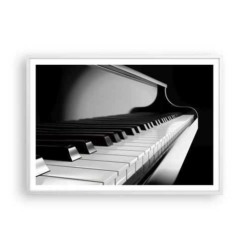 Poster în ramă albă - Armonia formelor și a culorilor - 100x70 cm