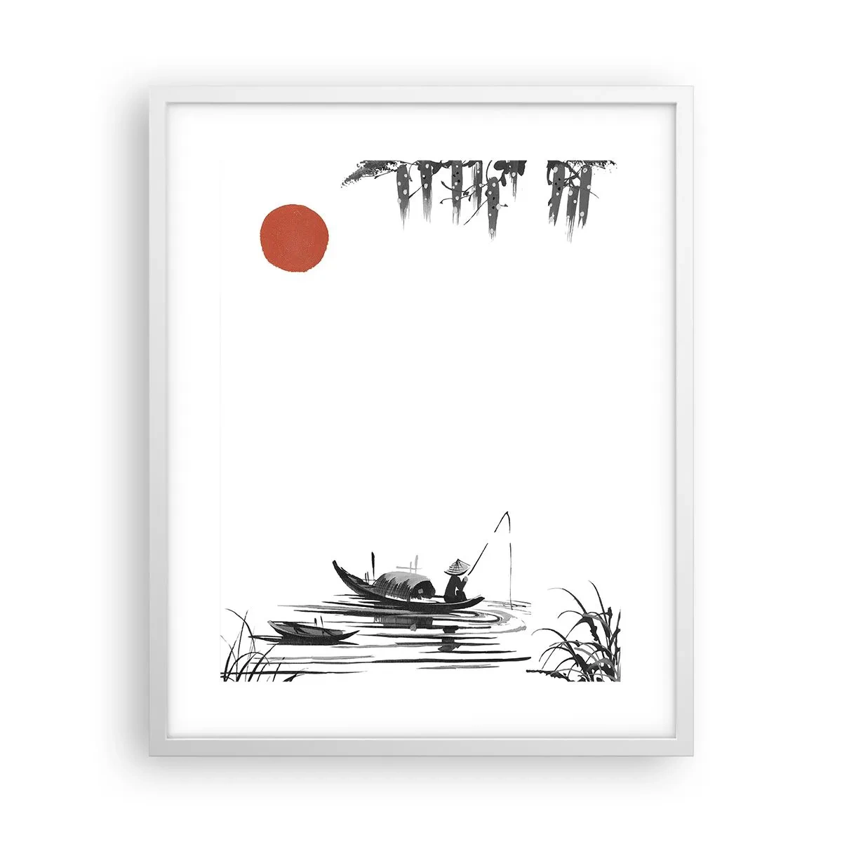 Poster în ramă albă - O după-amiază asiatică - 40x50 cm