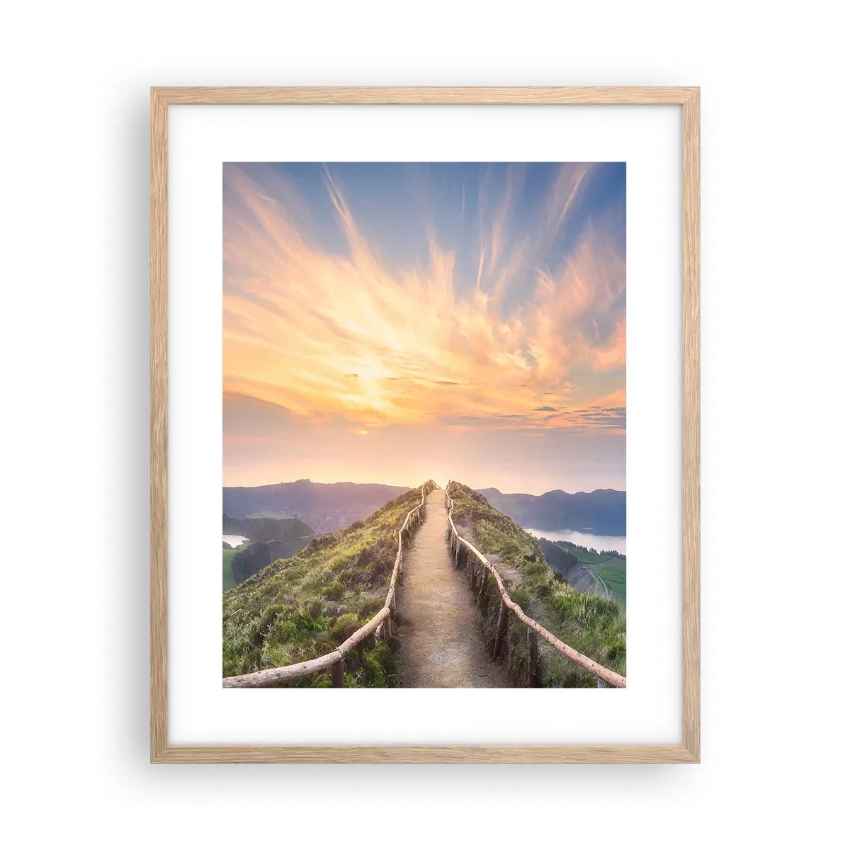 Poster în ramă de stejar deschis - Aproape de cer - 40x50 cm