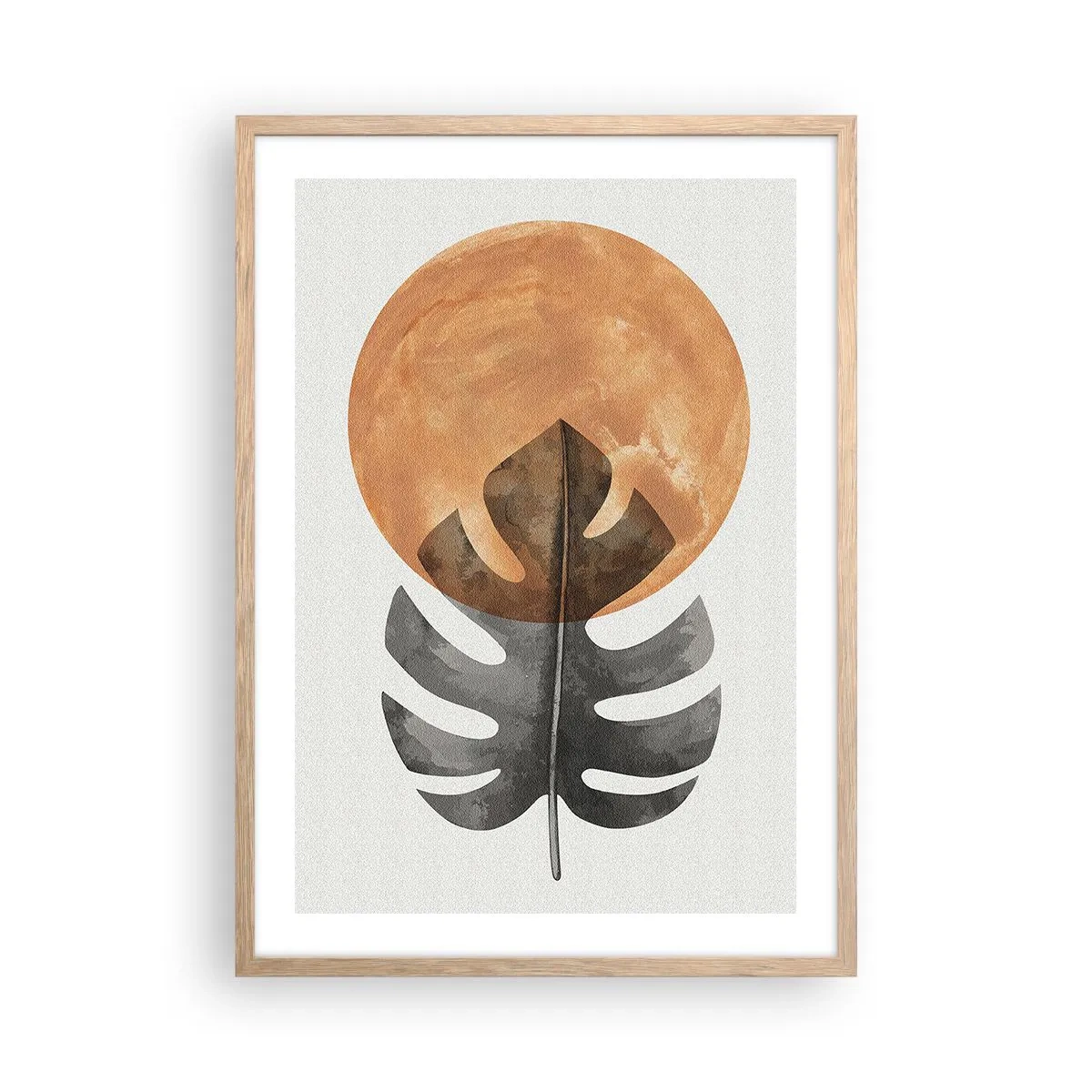 Poster în ramă de stejar deschis - Doar soarele - 50x70 cm