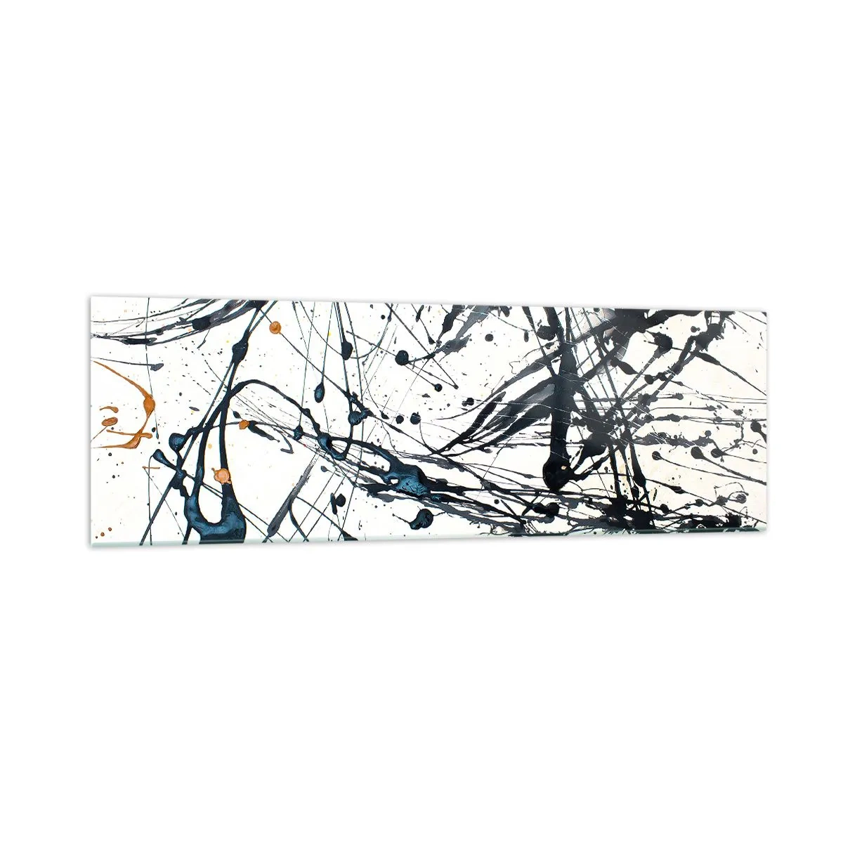 Tablou pe sticlă - Abstracție expresionistă - 160x50 cm