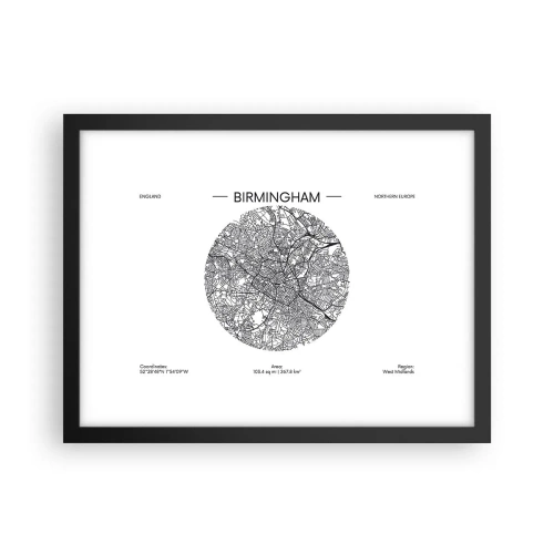 Poster în ramă neagră - Anatomia Birmingham - 40x30 cm