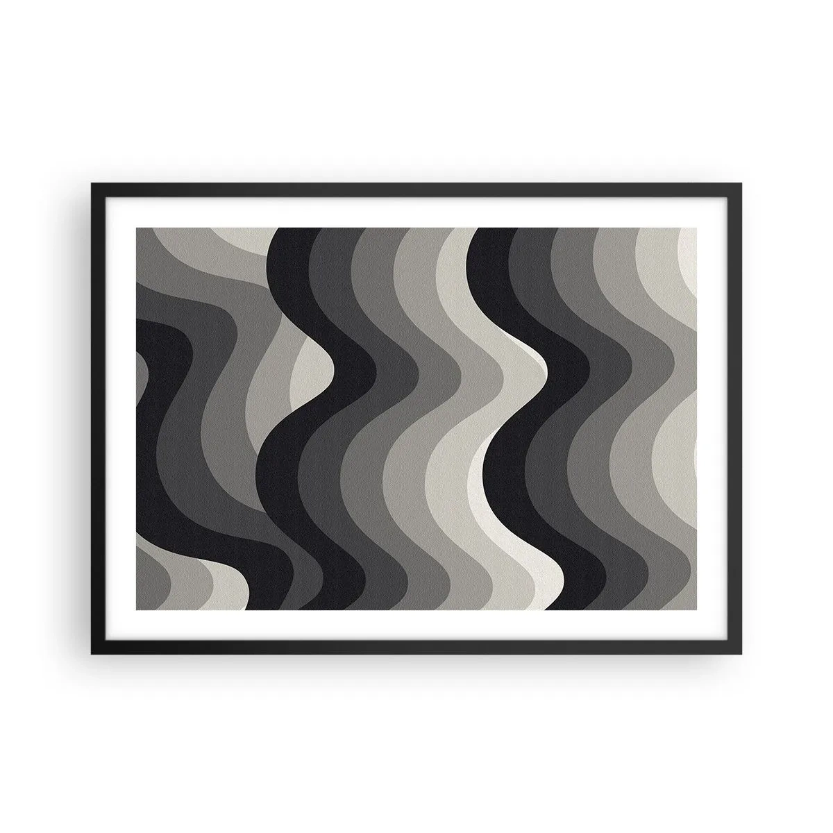 Poster în ramă neagră - Val după val - 70x50 cm