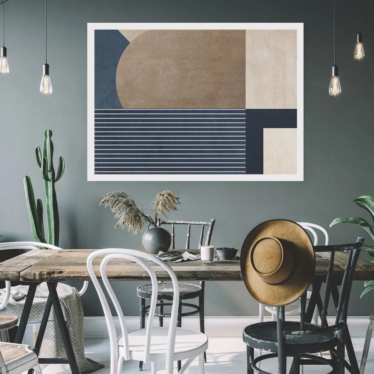 Poster - Compoziție de simplitate și rotunjime - 50x40 cm