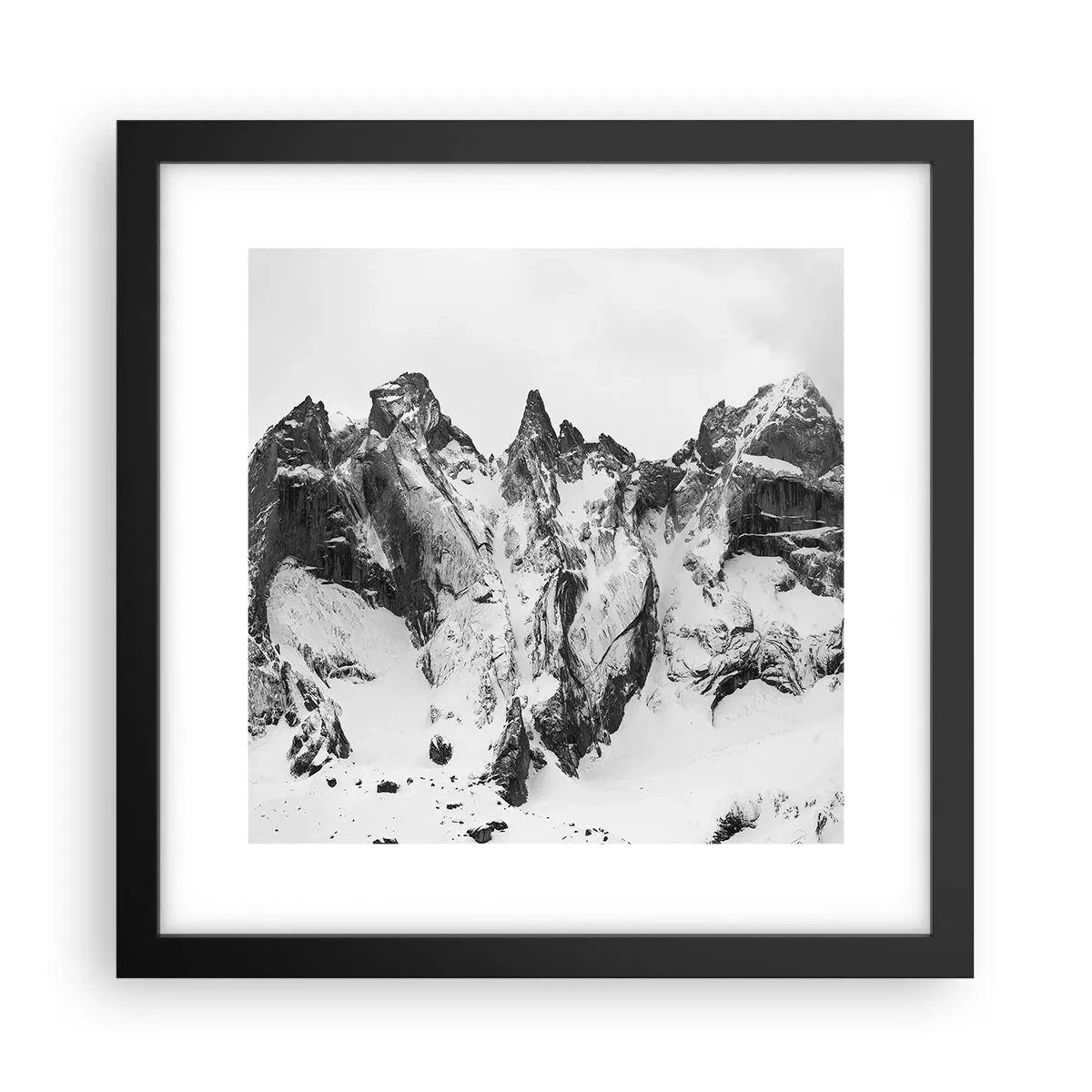Poster în ramă neagră - Amenințarea crestei de granit - 30x30 cm