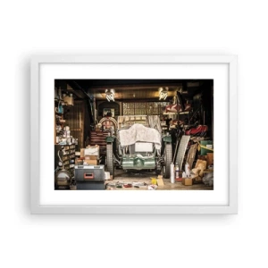 Poster în ramă albă - Înapoi în trecut - 40x30 cm