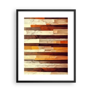 Poster în ramă neagră - Imnul copacilor din pădure - 40x50 cm