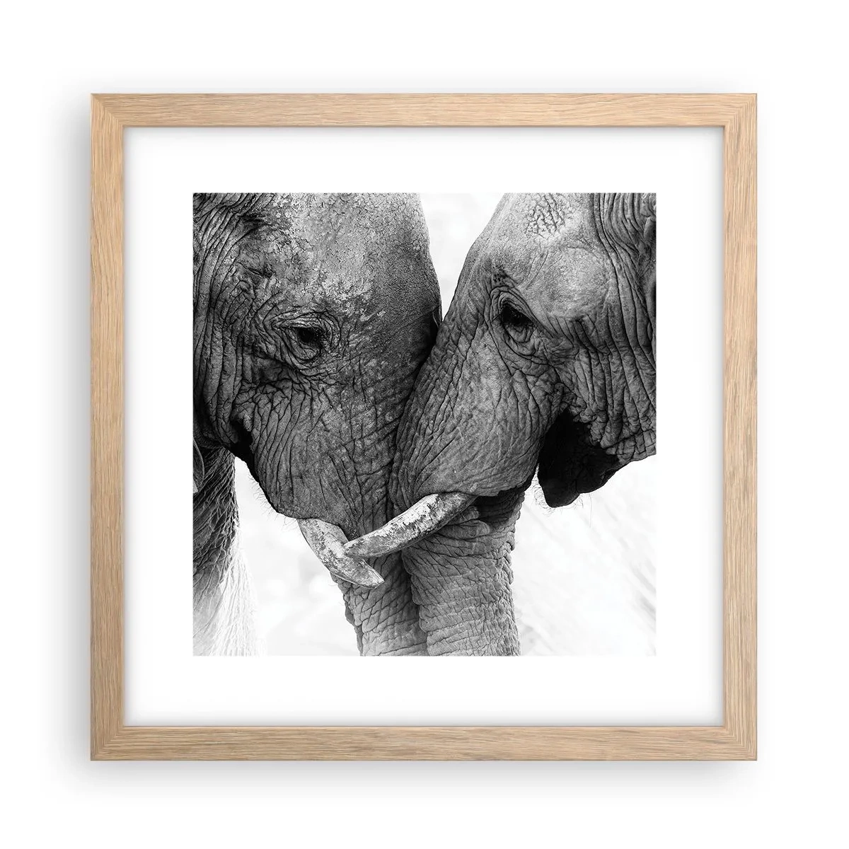 Poster în ramă de stejar deschis - Mărturisire din inimă - 30x30 cm