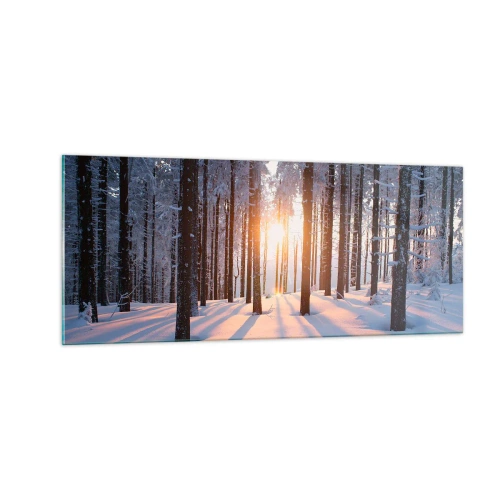 Tablou pe sticlă - În mod clar în alb și negru - 100x40 cm