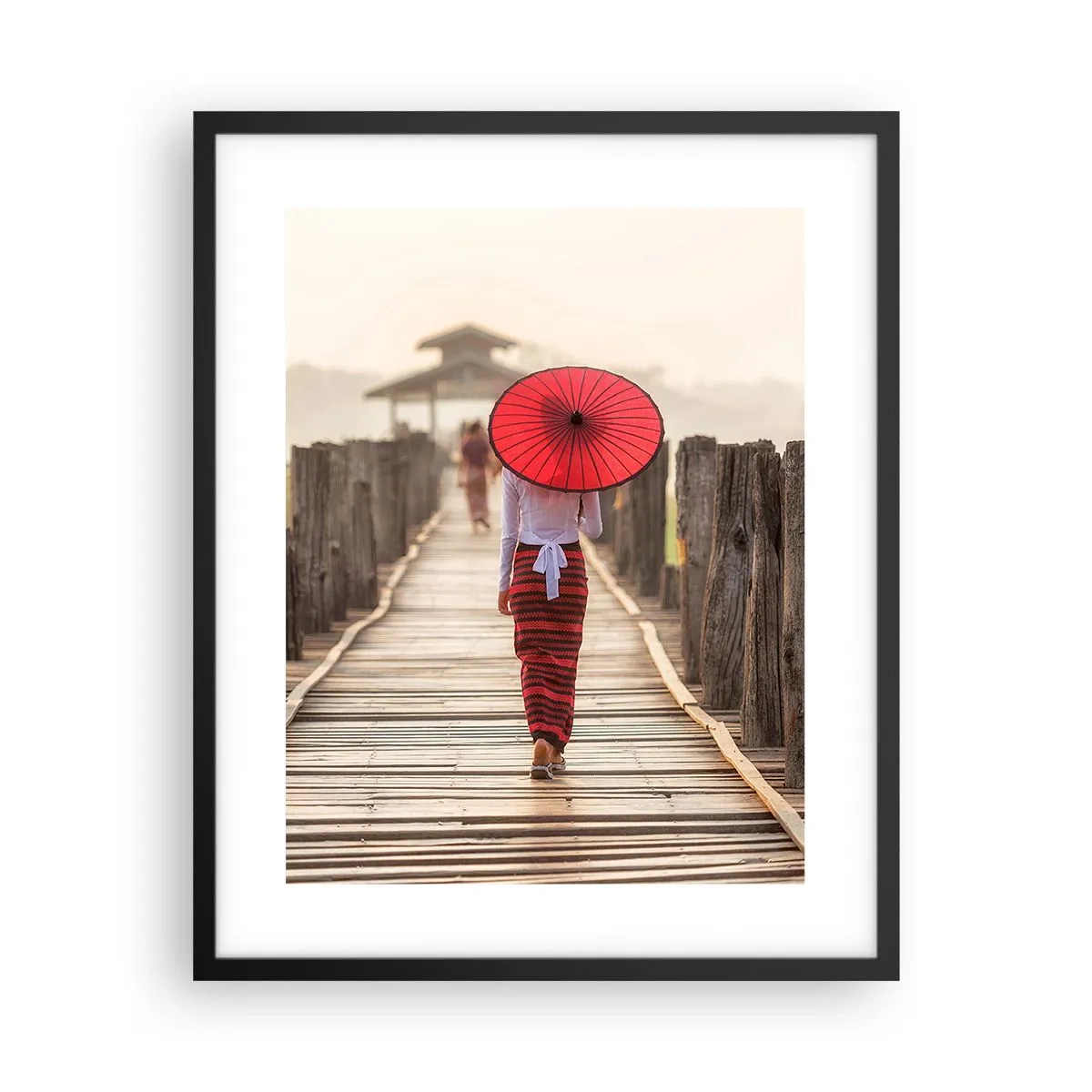 Poster în ramă neagră - Pe podul vechi - 40x50 cm