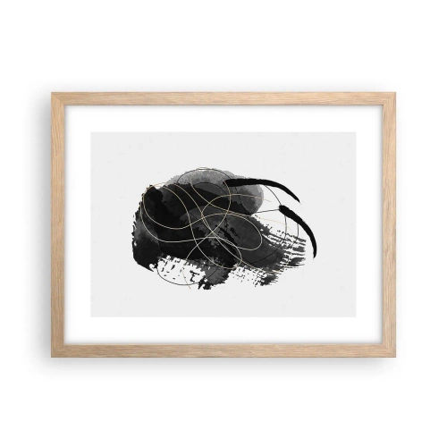 Poster în ramă de stejar deschis - Provenit din negru - 40x30 cm
