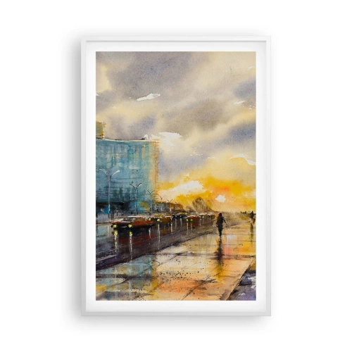 Poster în ramă albă - Viața pe țărm - 61x91 cm