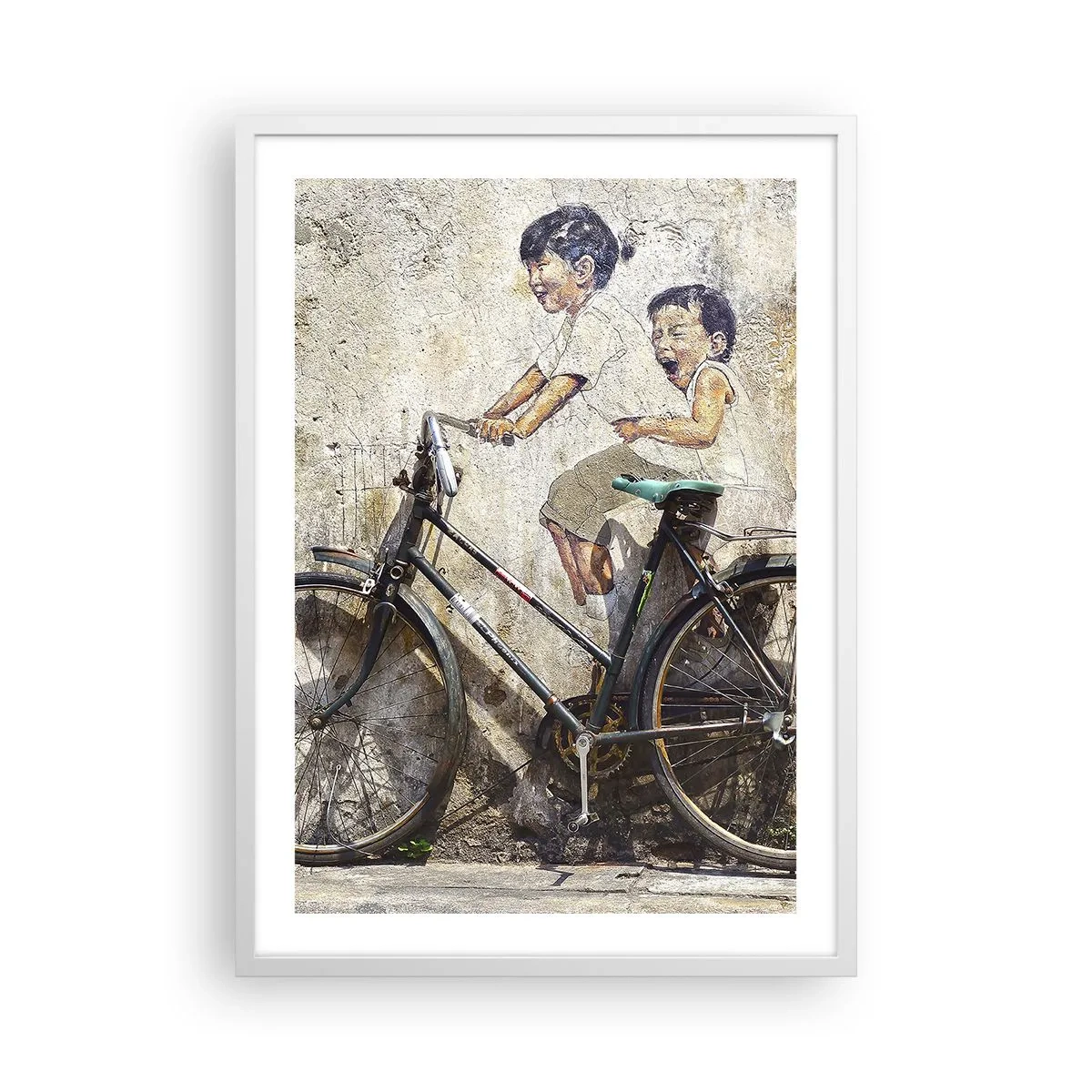 Poster în ramă albă - Adevărat sau fals? - 50x70 cm