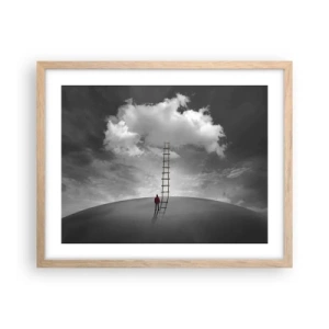 Poster în ramă de stejar deschis - Orice este posibil - 50x40 cm