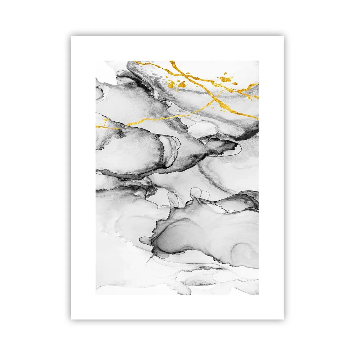 Poster - Compoziție cu motiv auriu - 30x40 cm