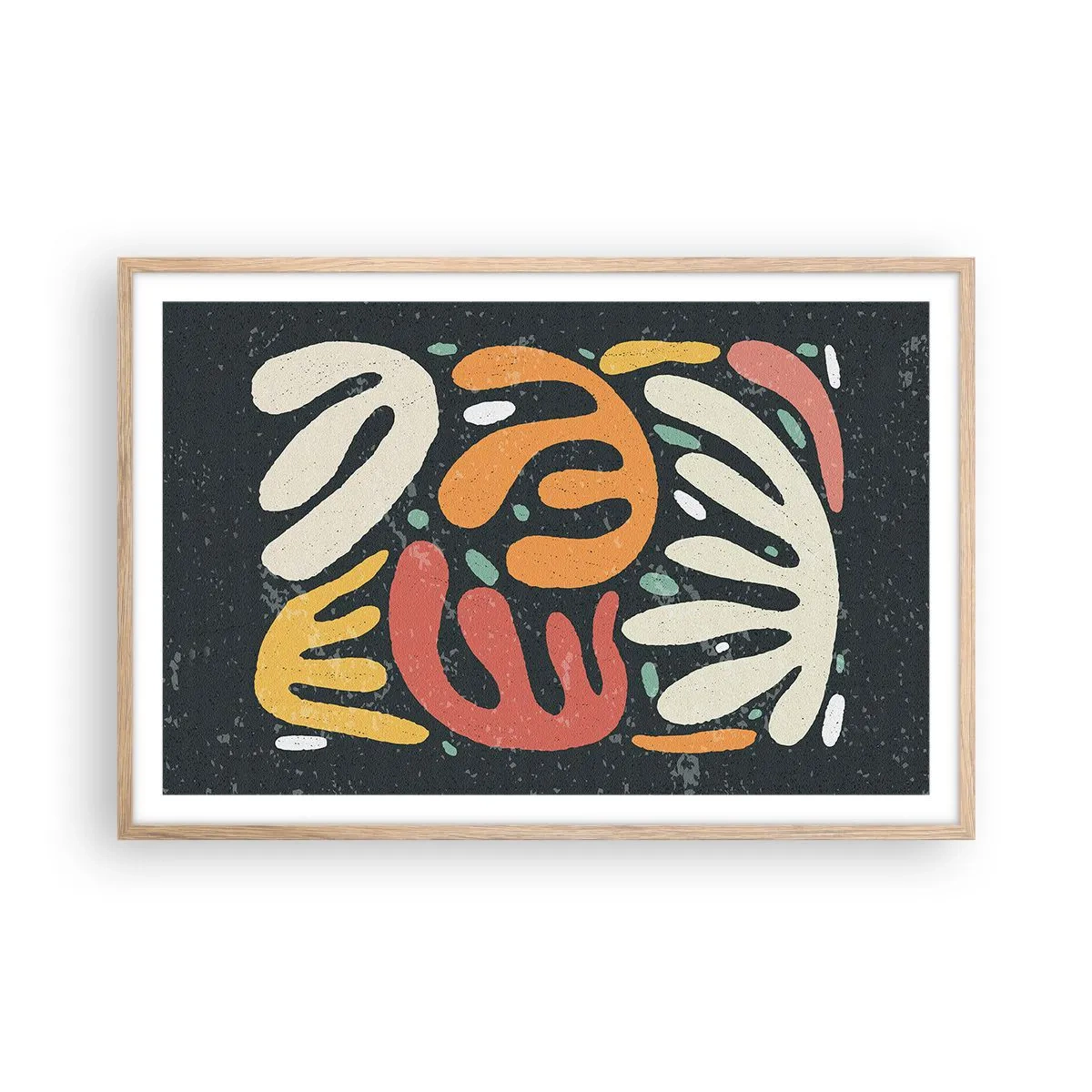 Poster în ramă de stejar deschis - Compoziție - te-am prins - 91x61 cm