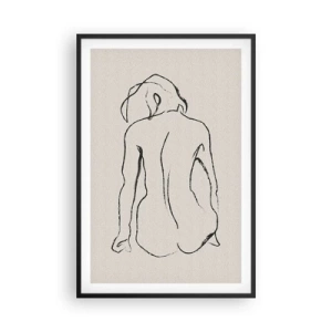 Poster în ramă neagră - Nud de fată - 61x91 cm