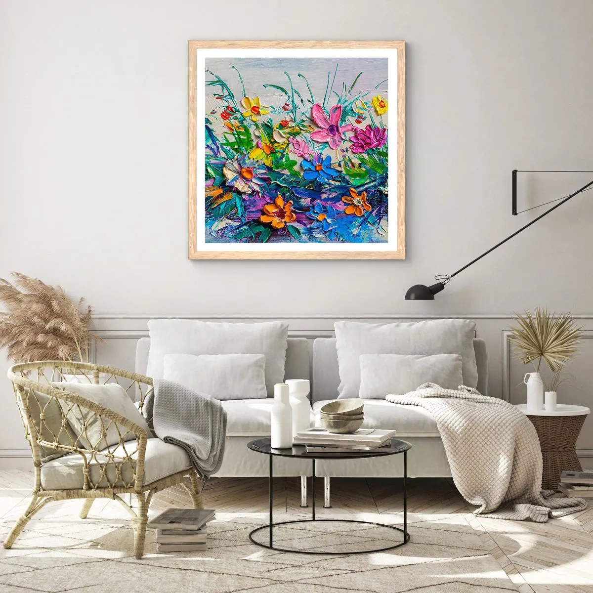 Poster în ramă de stejar deschis - Nu este deloc o natură moartă - 60x60 cm
