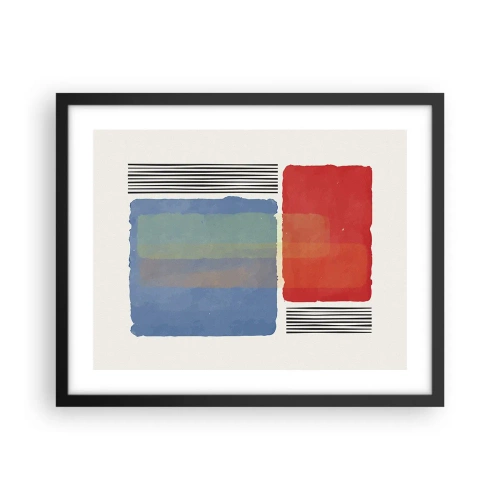 Poster în ramă neagră - Spiritul și litera geometriei - 50x40 cm