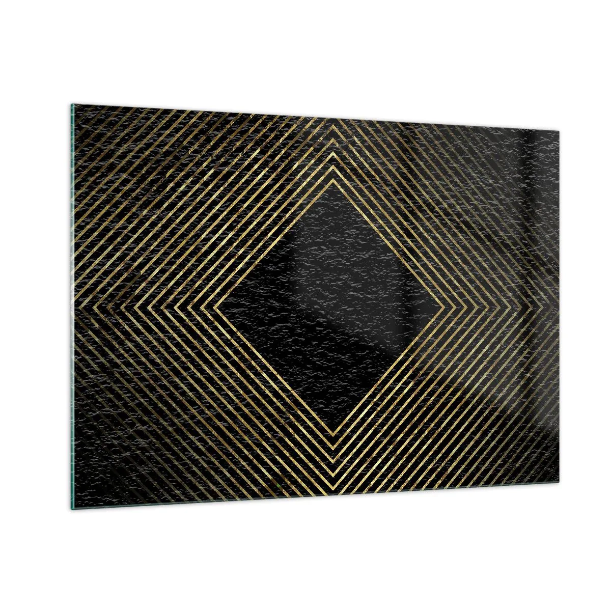 Tablou pe sticlă - Geometrie în stil glamour - 100x70 cm