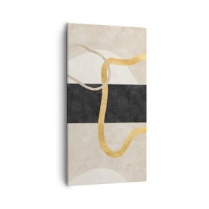 Tablou pe pânză - Forme înbuclite - 55x100 cm