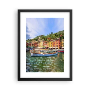 Poster în ramă neagră - O dimineață italiană - 30x40 cm
