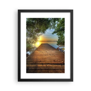 Poster în ramă neagră - Nu te grăbi, stai jos - 30x40 cm