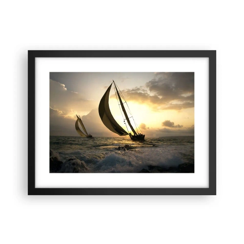 Poster în ramă neagră - Vânt în jos și în sus - 40x30 cm