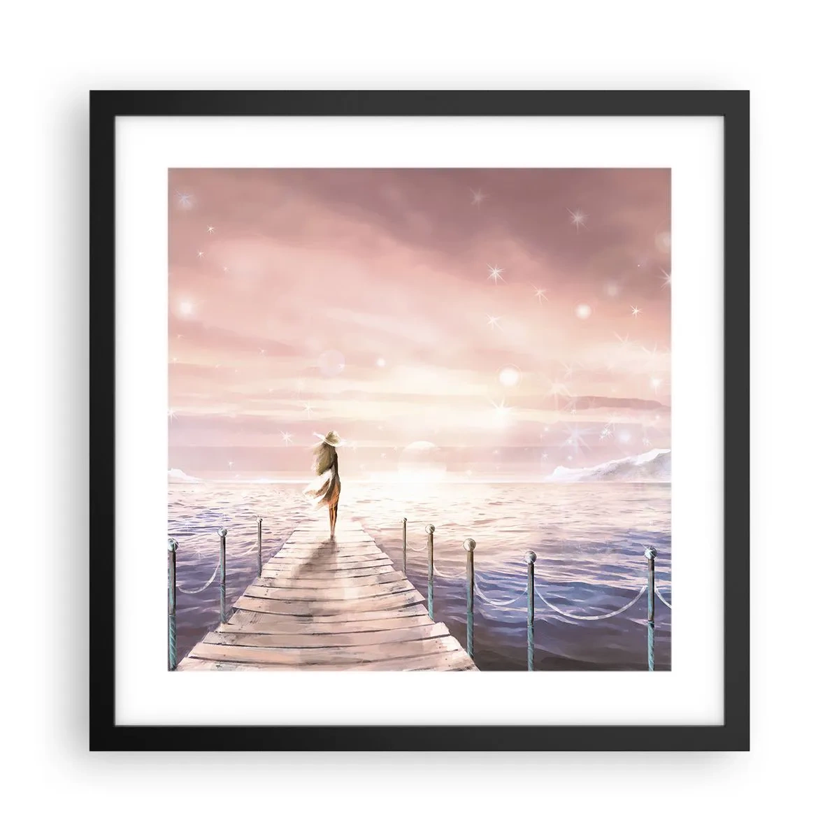 Poster în ramă neagră - În lumina unui vis - 40x40 cm