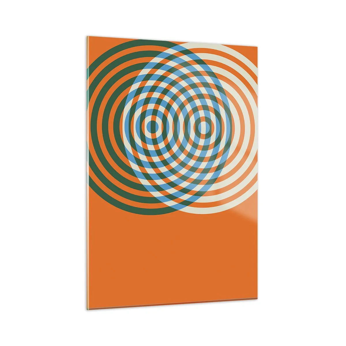 Tablou pe sticlă - Variație circulară abstractă - 50x70 cm