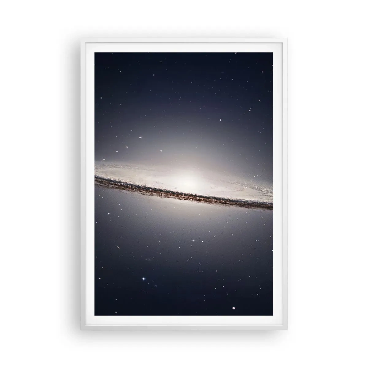 Poster în ramă albă - Cu mult timp în urmă, într-o galaxie foarte, foarte îndepărtată... - 70x100 cm