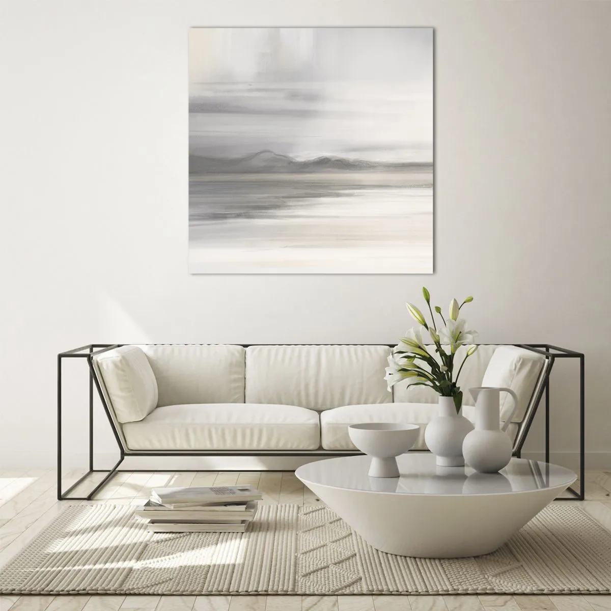 Tablou pe sticlă - Gândul îndepărtat - 70x70 cm