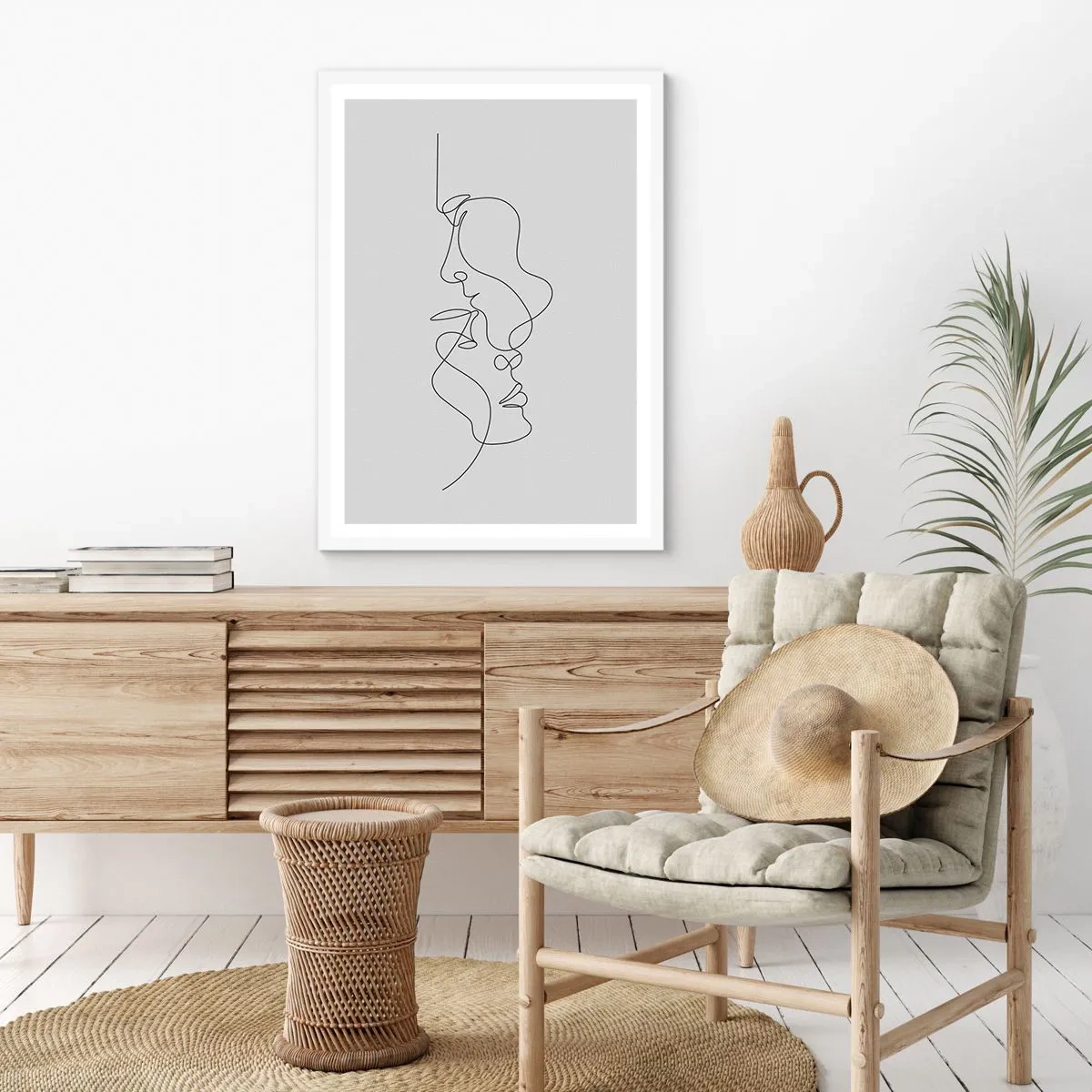 Poster în ramă albă - Dorință vorace - 61x91 cm