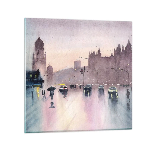 Tablou pe sticlă - Într-o ceață ploioasă - 30x30 cm