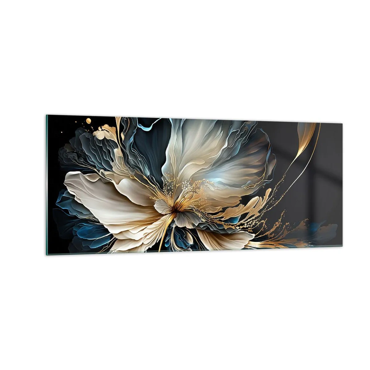 Tablou pe sticlă - Povestea unei flori de iubire - 100x40 cm