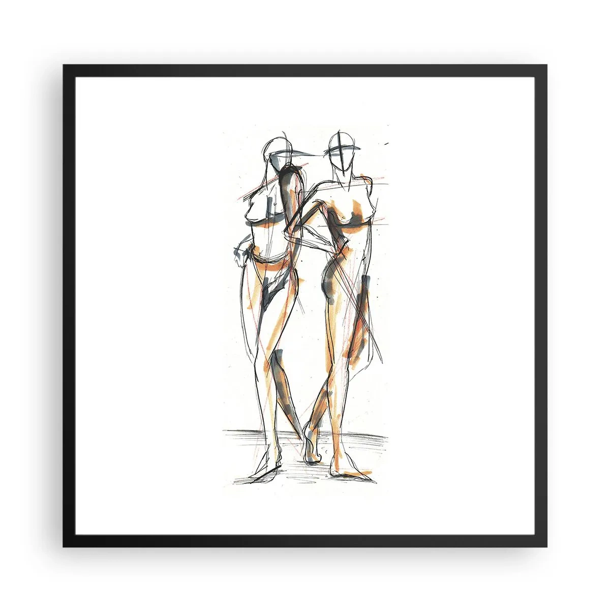 Poster în ramă neagră - Un studiu de farmec - 60x60 cm