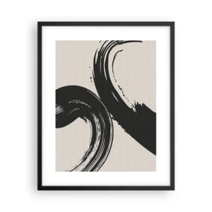 Poster în ramă neagră - Tare și circular - 40x50 cm