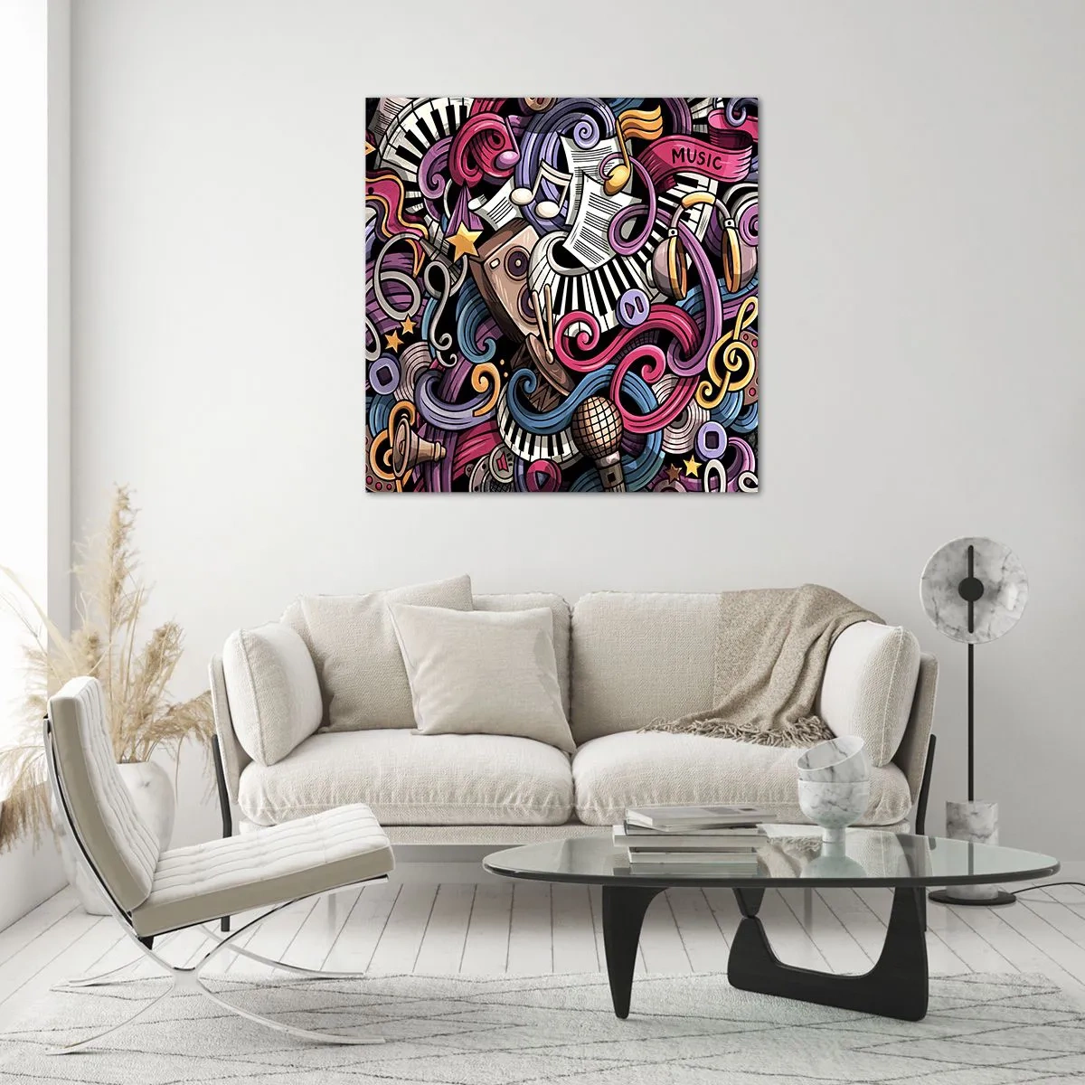 Tablou pe sticlă - Melodie complicată - 40x40 cm