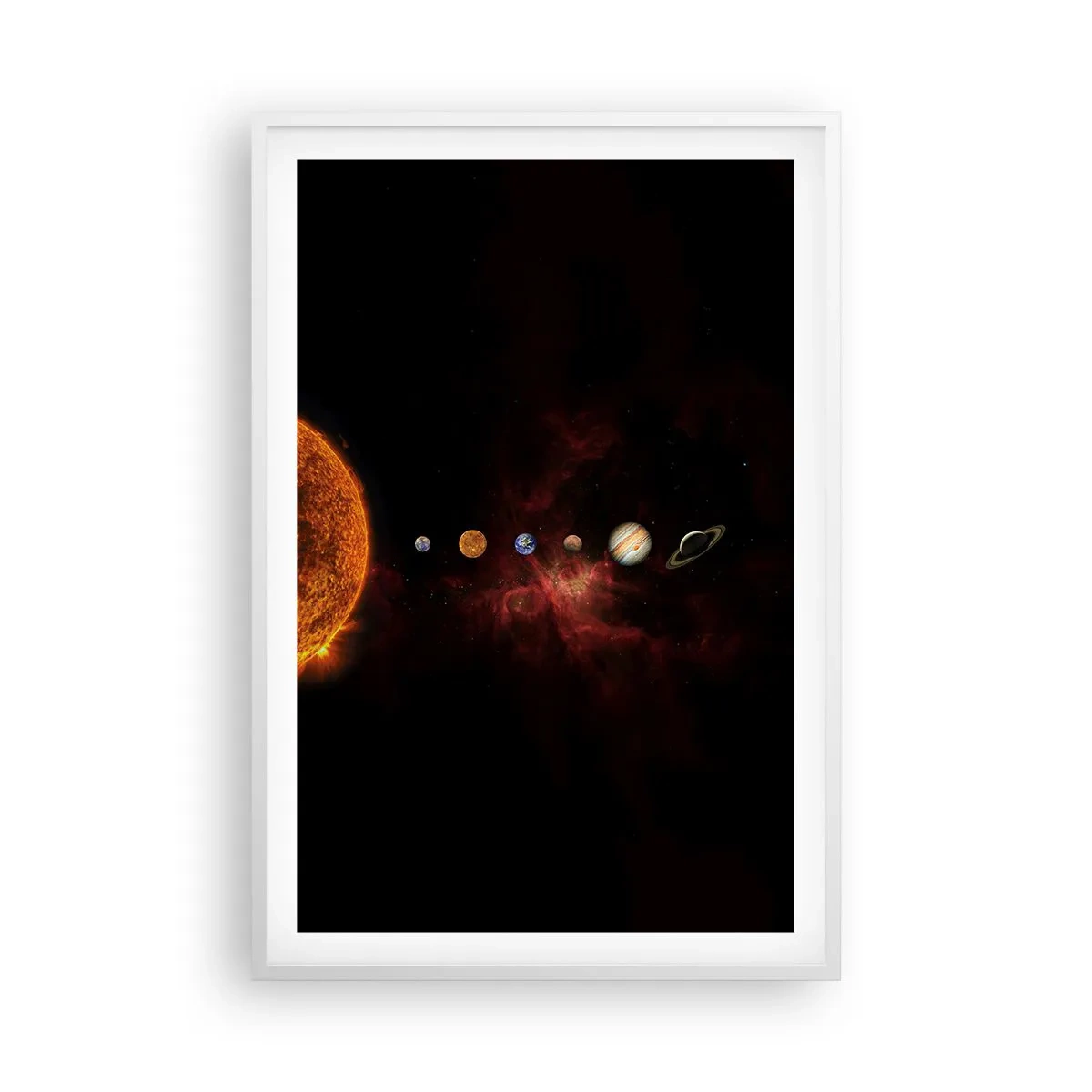 Poster în ramă albă - Cartierul nostru - 61x91 cm