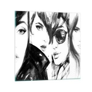 Tablou pe sticlă - Frumusețe înmulțită - 30x30 cm