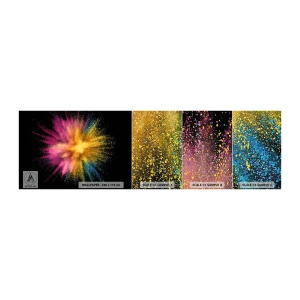 Mostră tapet Premium Canvas - Nașterea culorii  - Abstracția, Bucată, Fantezie - 100x30 cm