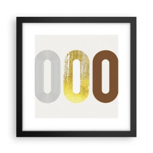 Poster în ramă neagră - Ooo! - 30x30 cm