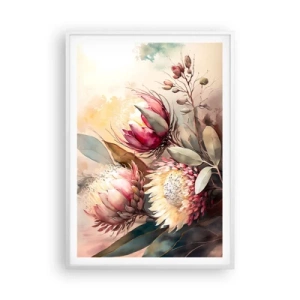 Poster în ramă albă - Profil și en face - 70x100 cm